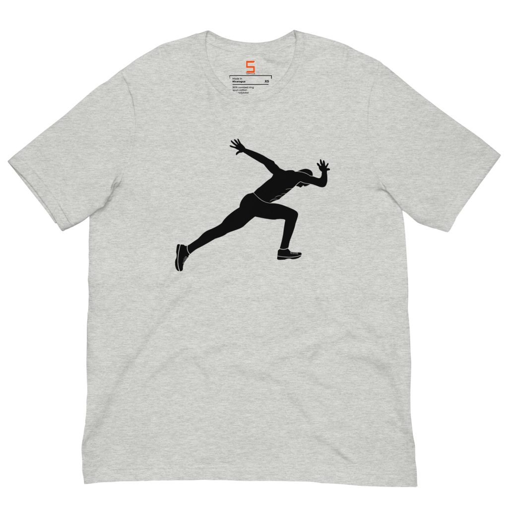 heathered grey sprint tee tshirt by thesprint.club