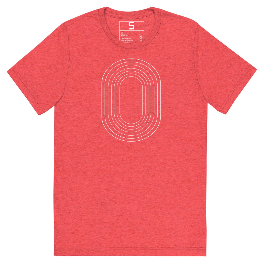 red track oval tee simple track graphic tshirt